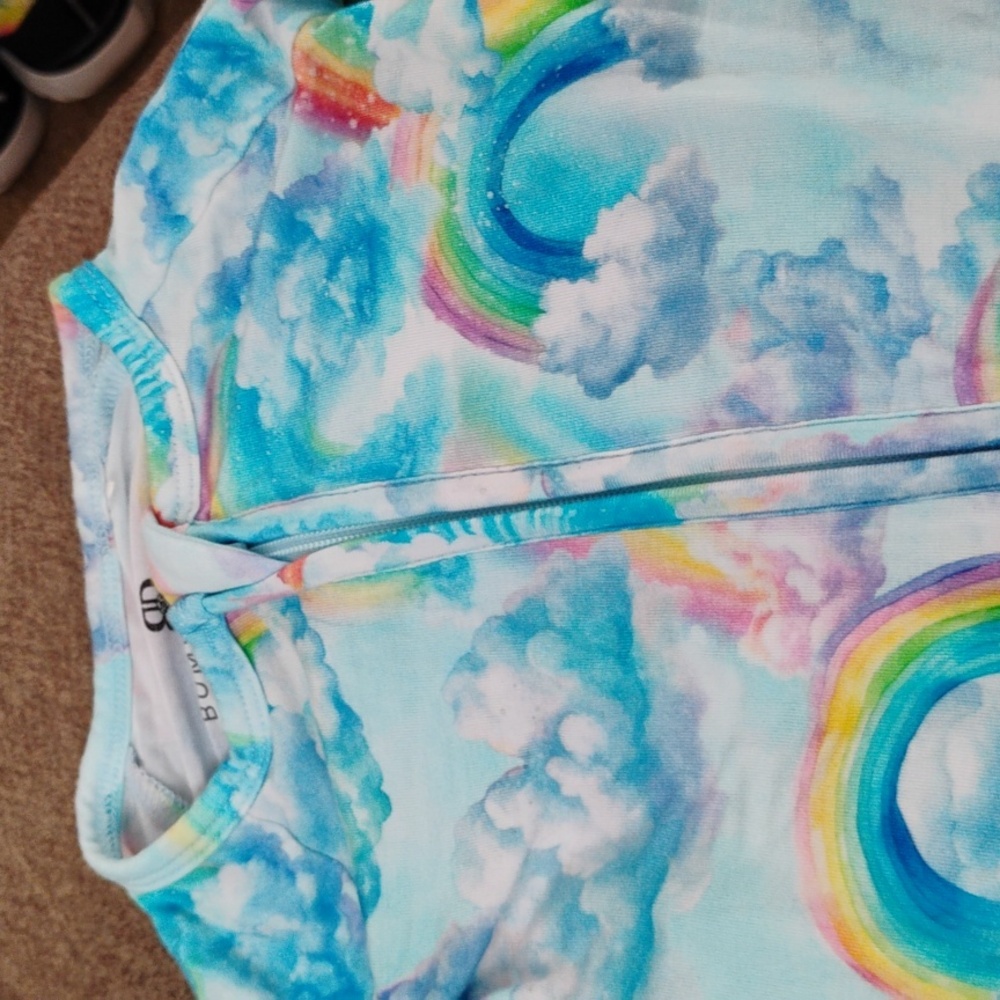 Colorful Rainbow Cloud Print Onesie